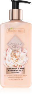 Bielenda Camellia Oil maitinamasis drėkinamasis kūno losjonas su blizgučiais
