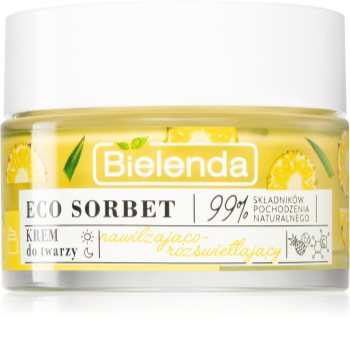 Bielenda Eco Sorbet Pineapple κρέμα προσώπου για ενυδάτωση και λάμψη