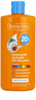 Bielenda Bikini Coconut зволожуюче молочко для засмаги SPF 20
