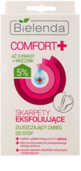 Bielenda Comfort+ ексфолиращи чорапи за омекотяване и хидратиране кожата на краката.