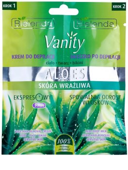 Bielenda Vanity Aloe creme de depilação + creme calmante para pele sensível