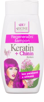 Bione Cosmetics Keratin + Chinin regeneruojamasis šampūnas