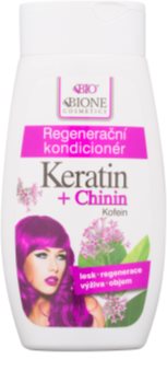 Bione Cosmetics Keratin + Chinin regenerierender Conditioner für das Haar