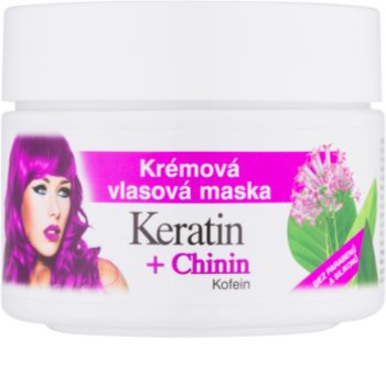 Bione Cosmetics Keratin + Chinin masca sub forma de crema pentru păr