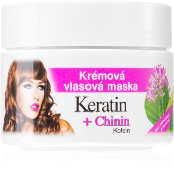 Bione Cosmetics Keratin + Chinin masca sub forma de crema pentru păr