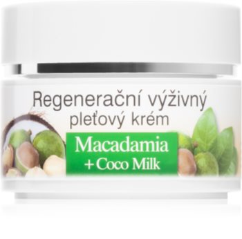 Bione Cosmetics Macadamia + Coco Milk regenerierende Gesichtscreme zum nähren und Feuchtigkeit spenden