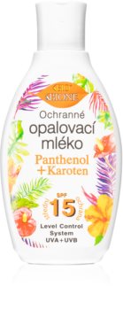 Bione Cosmetics Panthenol + Karoten zaštitno mlijeko za sunčanje SPF 15