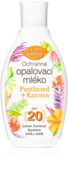 Bione Cosmetics Panthenol + Karoten zaštitno mlijeko za sunčanje SPF 20
