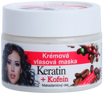 Bione Cosmetics Keratin Kofein kremowa maseczka do włosów