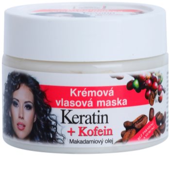 Bione Cosmetics Keratin + Kofein maschera in crema per capelli