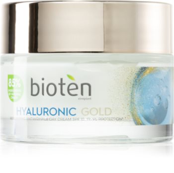 Bioten Hyaluronic Gold ανανεωτική προστατευτική κρέμα ημέρας ενάντια στις ρυτίδες