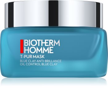 Biotherm Homme T - Pur Blue Face Clay maseczka oczyszczająca do nawilżenia skóry i zmniejszenia porów
