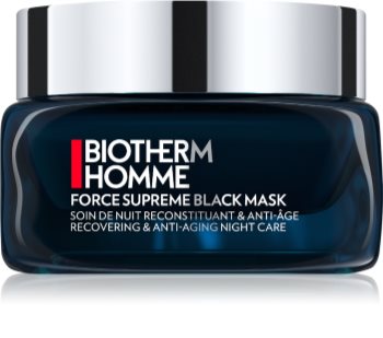 Biotherm Homme Force Supreme noční maska pro obnovu pleti černá