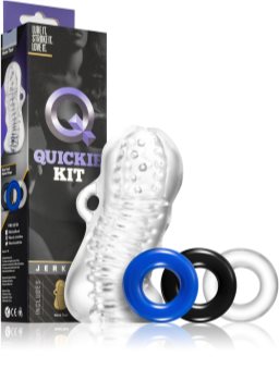 Blush Jerk Off Quickie Kit Clear Masturbator