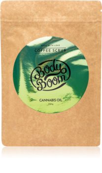 BodyBoom Cannabis Oil kávový telový peeling