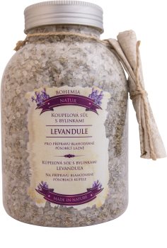 Bohemia Gifts & Cosmetics Bohemia Natur успокояваща сол за вана с билки с лавандула