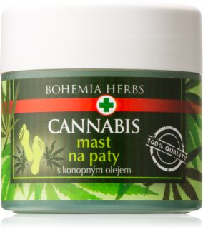 Bohemia Gifts & Cosmetics Cannabis Foot Ointment for Dry Calloused Skin With Hemp Oil