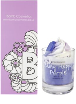 Bomb Cosmetics Piped Candle Shiny Happy Purple vela perfumada