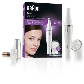 Braun Face 810 Epilaattori Puhdistusharjalla Kasvoille