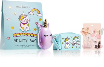 BrushArt KIDS set Caticorn Beauty bag blue