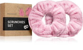 BrushArt Home Salon Towel scrunchie elastici per capelli Pink (2 pz)