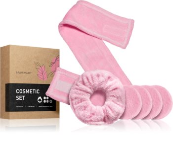 BrushArt Home Salon σετ πανιών ντεμακιγιάζ με μικροΐνες Pink