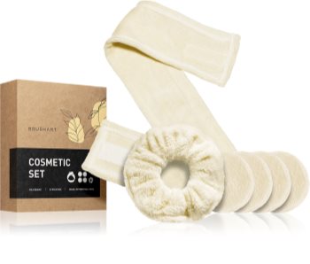 BrushArt Home Salon kit de démaquillage en microfibre Cream