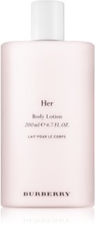 her burberry body lotion