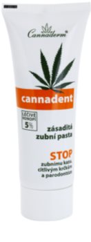 Cannaderm Cannadent zásaditá zubní pasta se sníženou pěnivosti