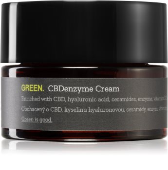 Canneff Green CBDenzyme Cream Intensiivinen Hoito Ikääntymistä Estävän Vaikutuksen Kanssa