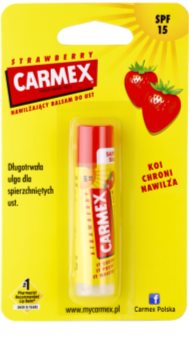 Carmex Strawberry hydratačný balzam na pery v tyčinke SPF 15