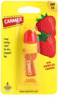 Carmex Strawberry bálsamo para lábios em tubo SPF 15