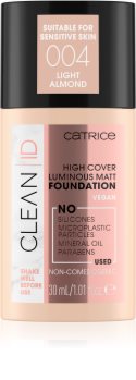 Catrice Clean ID High Cover Luminous Matt fedő make-up matt hatással