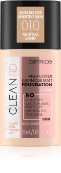 Catrice Clean ID High Cover Luminous Matt prekrivni tekoči puder z mat učinkom
