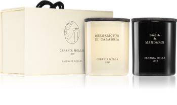 Cereria Mollá Boutique Basil & Mandarin and Bergamotto di Calabria dovanų rinkinys (gift box)