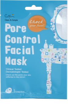 Cettua Clean & Simple máscara em folha para diminuição de poros e aspeto mate