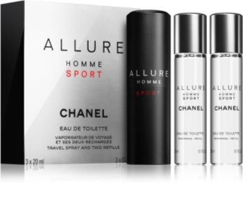 Chanel Allure Homme Sport Eau de Toilette (1x navulbaar + 2x navulling) voor Mannen