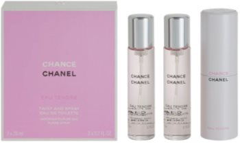 Chanel Chance Eau Tendre eau de toilette (1x vap.recarregável + 2 x recarga) para mulheres