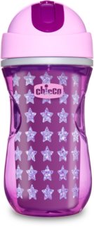Chicco Sport Pink thermos mug with straw