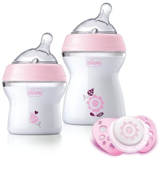 Chicco Natural Feeling Pink ajándékszett újszülötteknek