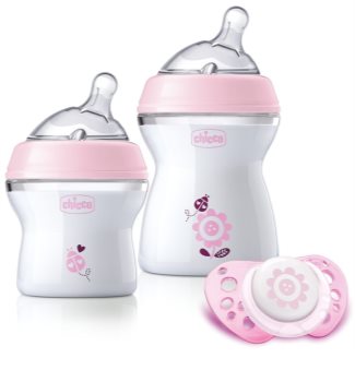 Chicco Natural Feeling Pink Gift Set for babies