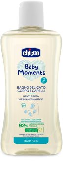 Chicco Baby Moments нежен детски шампоан за коса и тяло