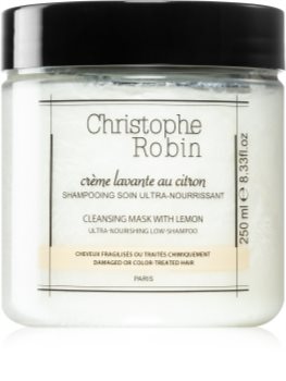 Christophe Robin Cleansing Mask with Lemon mélyen tisztító maszk a sérült és festett hajra