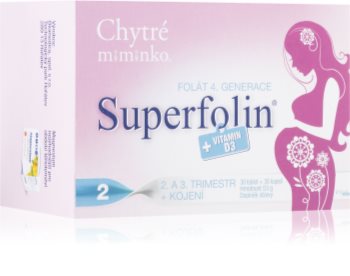 Chytré miminko Superfolin 2 30 tablet + 30 kapslí 2. a 3. trimestr + kojení
