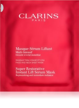 Clarins Super Restorative Instant Lift Serum Mask maschera ricostruttore effetto lisciante immediato