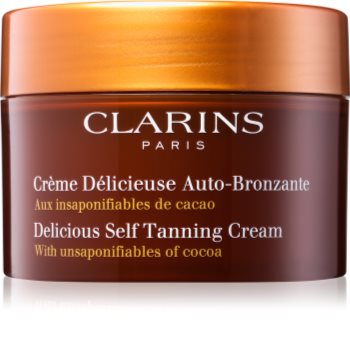 Clarins Delicious Self Tanning Cream Itseruskettava Vartalo- ja Kasvovoide Kaakaovoin Kanssa