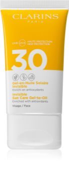 Clarins Invisible Sun Care Gel-to-Oil fluid za sunčanje za lice SPF 30