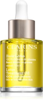 Clarins Lotus Treatment Oil обновляющее масло с разглаживающим эффектом для жирной и смешанной кожи