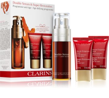 Clarins Double Serum & Super Restorative Set Kosmetiksæt (med anti-aldringseffekt )