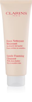 Clarins Gentle Foaming Cleanser with Shea Butter espuma de limpeza suave para pele seca e sensível